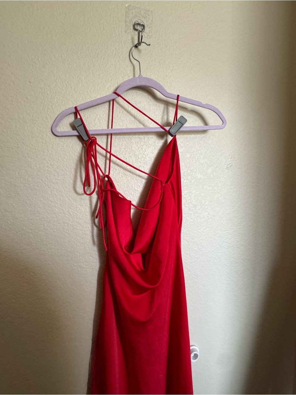 Meshki Chandra Lace Satin Maxi Red Dress Size Small NEW romantic satin strappy - Picture 6 of 8